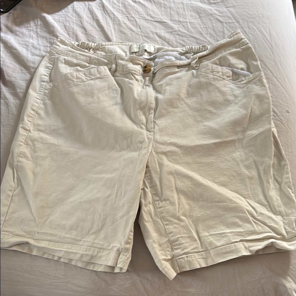 Talbots Cream Shorts